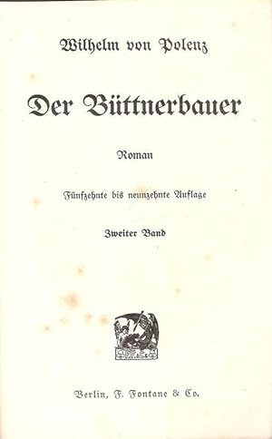 Seller image for Der Bttnerbauer. Roman. Bd.2. (Bibliothek August Scherl ; 541). for sale by Brbel Hoffmann