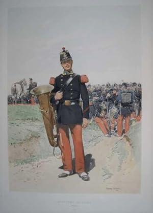 Infanterie de Ligne. Original Fotogravur von Eduard Detailler. 1885.