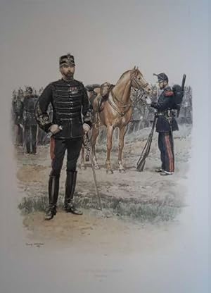 Capitaine du Genie. Original Fotogravur von Eduard Detailler. 1887.