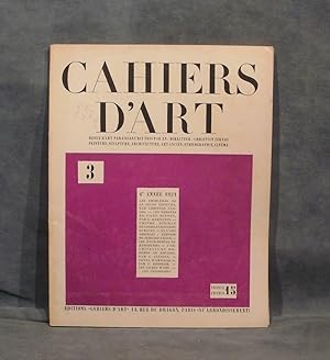 Cahiers d'art, revue d'art paraissant dix fois par ans - 6e année 1931 n° 3