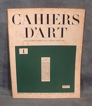 Cahiers d'art, revue d'art paraissant dix fois par ans - troisième année 1928, n° 1
