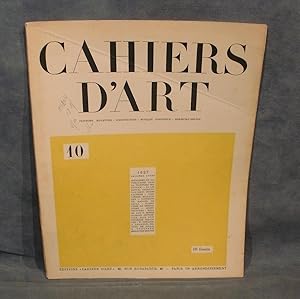 Cahiers d'art, revue d'art paraissant dix fois par ans - deuxième année 1927 n°10