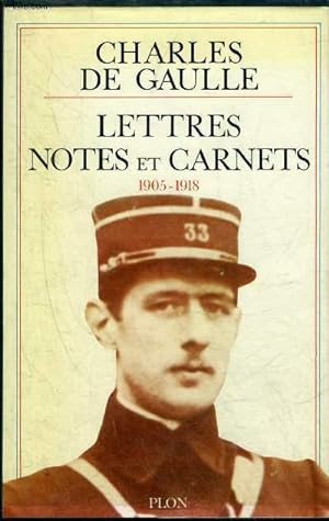 Bild des Verkufers fr LETTRES NOTES ET CARNETS 1905-1918. zum Verkauf von Le-Livre