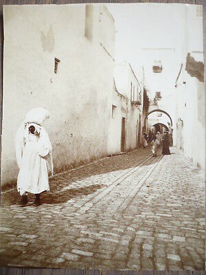 PHOTO ANCIENNE 1902 TUNISIE TYPE RUE