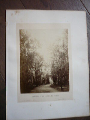 PHOTO 1866 BOIS DE VINCENNES PAR ILDEFONSE ROUSSET SENTIER COMBE AU PENDU