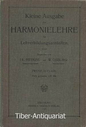 Kleine Ausgabe der Harmonielehre für Lehrerbildungsanstalten.