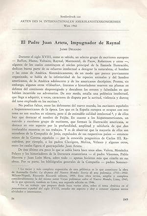 Imagen del vendedor de EL PADRE JUAN ARTETA, IMPUGNADOR DE RAYNAL. a la venta por Librera Torren de Rueda