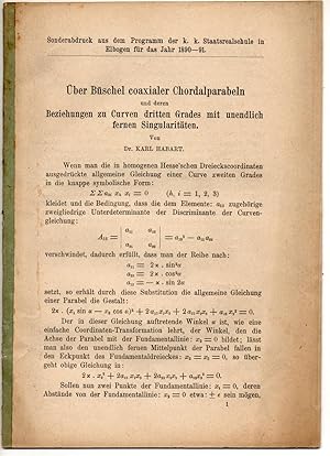 Über Büschel coaxialer Chordalparabeln und deren Beziehungen zu Kurven dritten Grades mit unendli...