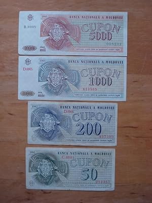 Coupons / Ersatzgeld aus Moldawien / Moldavia 1992 - 1993