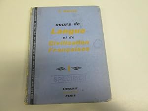 Seller image for Cours De Langue Et De Civilisation Francaises - 1 for sale by Goldstone Rare Books