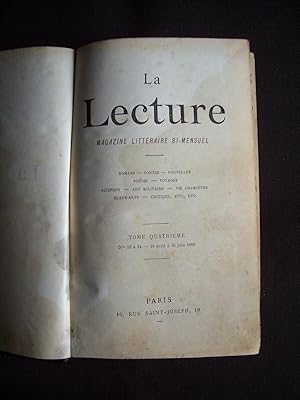 La lecture - Magazine littéraire bi-mensuel - T.4