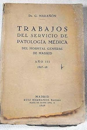 Trabajos del servicio de patologia medica del hospital general de Madrid