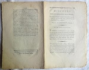 Imagen del vendedor de Discours sur l'organisation des comits, destin  tre prononc  l'Assemble nationale le 12 octobre 1791, prononc aux Jacobins le 14 octobre, par J.-P. Brissot a la venta por VersandAntiquariat Claus Sydow