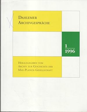 Bild des Verkufers fr Dahlemer Archivgesprche Band 1/1996 zum Verkauf von Bcher bei den 7 Bergen