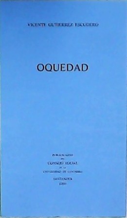 Imagen del vendedor de Oquedad. a la venta por Librera y Editorial Renacimiento, S.A.