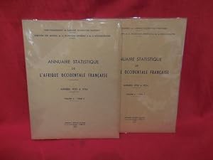 Annuaire statistique de l'Afrique Occidentale Française.-Années 1950 à 1954.-Vol. 5, tome I et II.