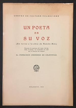 Un Poeta en su Voz. En torno a la obra de Ramón Más