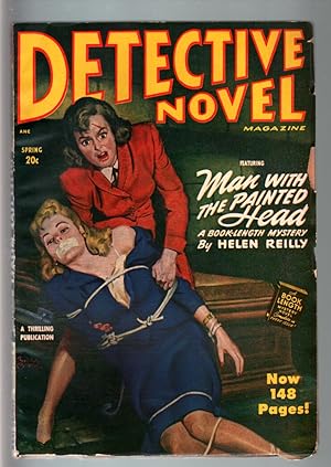 DETECTIVE NOVEL SPRING 1948-WOMAN TIED UP ON COVER!!!-HARD BOILED PULP VIO VG/FN