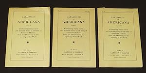 Catalogue Of Americana. Part I, II, III
