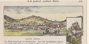 Orig. kolorierter Holzstich - Bayern - Hersbruck.