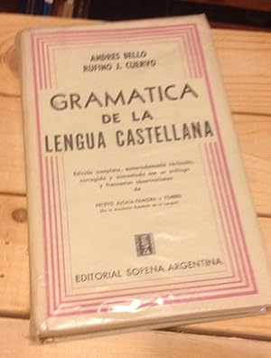 Seller image for Gramatica de la Lengua Castellana: Edicion completa, esmeradamente revisada, corregida y aumentada con un prologo y frecuentes observaciones de Niceto Alcala-Zamora y Torres for sale by Xochi's Bookstore & Gallery