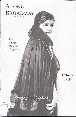 ALONG BROADWAY, The Edison Musical Magazine. October, 1919