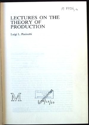 Immagine del venditore per Lectures on the Theory of Production venduto da books4less (Versandantiquariat Petra Gros GmbH & Co. KG)