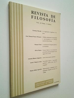 Imagen del vendedor de Revista de Filosofa Vol. 29, Nm. 1 (2004) a la venta por MAUTALOS LIBRERA
