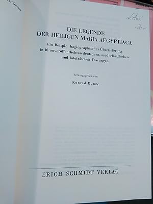 Bild des Verkufers fr Die Legende der Heiligen Maria Aegyptiaca. Ein Beispiel hagiographischer berlieferung . (Texte des spten Mittelalters und der NeUzeit Band 28) zum Verkauf von Antiquariat Thomas Nonnenmacher