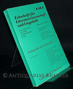 Bild des Verkufers fr Fachsprache und Fachliteratur. Herausgegeben von Brigitte Schlieben-Lange und Helmut Kreuzer. (= Zeitschrift fr Literaturwissenschaft und Linguistik. LiLi, Heft 51/52). zum Verkauf von Antiquariat Kretzer