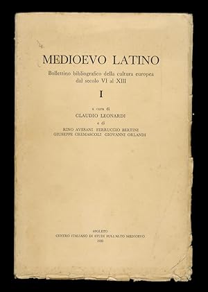 Immagine del venditore per MEDIOEVO Latino. Bollettino bibliografico della cultura europea dal secolo VI al XIII. A cura di Claudio Leonardi [.]. Vol. I. venduto da Libreria Oreste Gozzini snc