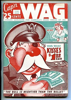 CAP'S WAG #1-2/15/1940-WWII-PULP-JOKES-CARTOONS-RARE-SOUTHERN STATES-vg