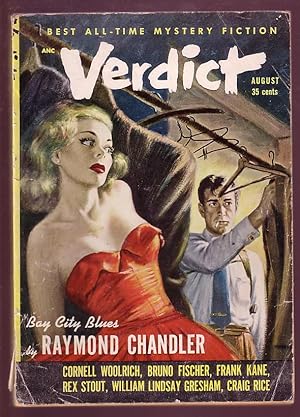 VERDICT 1953 #3-RAYMOND CHANDLER-WOOLRICH-MYSTERY -PULP G/VG
