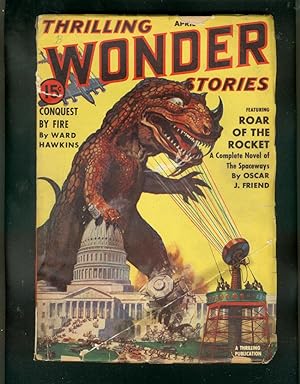 THRILLING WONDER STORIES-APRIL 1940-MONSTER COVER-PULP G