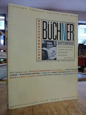 Büchner - Literatur, Kunst, Kultur. Mit dem Kulturprogramm für Rhein-Main, September 1999, [Lesun...