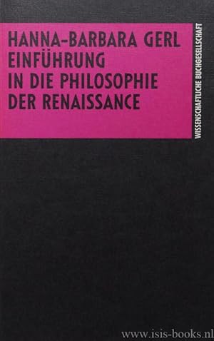 Seller image for Einfhrung in die Philosophie der Renaissance. for sale by Antiquariaat Isis