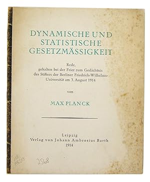 Dynamische und Statistische Gesetzmässigkeit (Dynamic and Statistical Regularity).