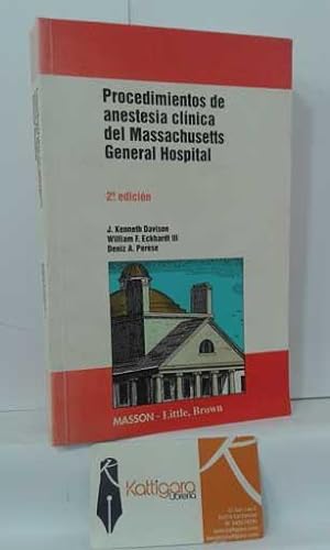 Seller image for PROCEDIMIENTOS DE ANESTESIA CLNICA DEL MASSACHUSETTS GENERAL HOSPITAL for sale by Librera Kattigara