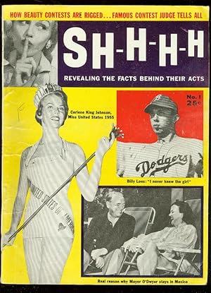 SH-H-H-H #1 WINTER 1956-MOVIE/GOSSIP MAGAZINE-SCANDALS VG