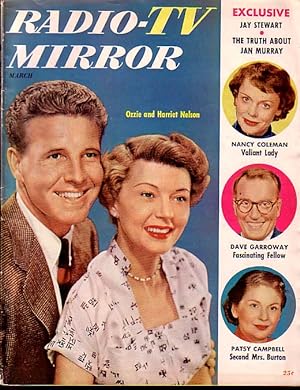 RADIO-TV MIRROR MARCH 1954 OZZIE AND HARRIET COVER VG