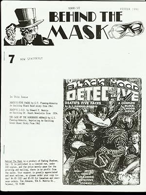 BEHIND THE MASK 1991 #7-PULP FANZINE-BLACK HOOD FN