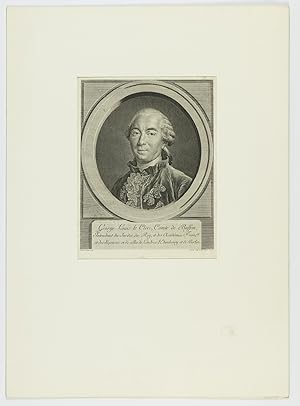 Bild des Verkufers fr [Portrait engraved by C. Baron after a drawing by J. G. Drouais] zum Verkauf von Antiquariaat Schierenberg