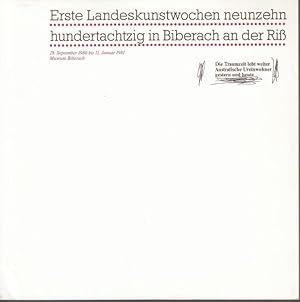 Erste Landeskunstwochen neunhundertachzig in Biberach an der Riß. Die Traumzeit lebt weiter. Aust...