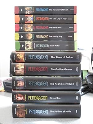 Image du vendeur pour Pendragon 10 Pack Merchant of Death, Lost City of Faar, The Never War, Reality Bug, Black Water, Rivers of Zadaa, Quillan Games, Pilgrims of Rayne [Paperback] MacHale, D. J. mis en vente par Lakeside Books