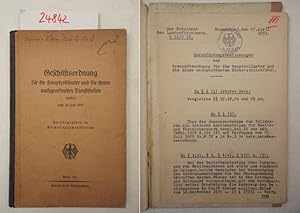 Seller image for Geschftsordnung fr die Hauptzollmter und die ihnen nachgeordneten Dienststellen vom 20. Juli 1931 * mit Beilage: "Durchfhrungsbestimmungen zur Geschftsordnung fr die Hauptzollmter und die ihnen nachgeordneten Dienststellen (HGO) vom 27. April 1933" (Landesfinanzamt Dsseldorf) for sale by Galerie fr gegenstndliche Kunst