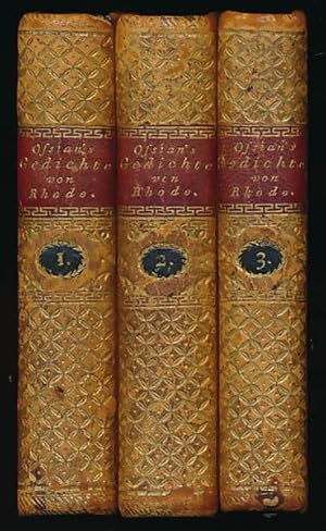 Ossian's Gedichte (3 Bände, komplett). Rhythmisch übersetzt von J. G. Rhose. Mit Vignetten und Ti...