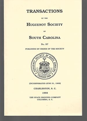 Immagine del venditore per Transactions Of The Huguenot Society Of South Carolina No. 97 venduto da Thomas Savage, Bookseller