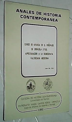 Imagen del vendedor de Censo de Aranda en el obispado de Orihuela (1969). Aproximacin a la demografa valenciana moderna. Separata a la venta por Librera La Candela