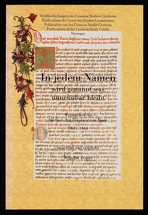 In jedem Namen wird genannt was unnennbar bleibt : Wegmarken im Denken des Nikolaus von Kues 1401...