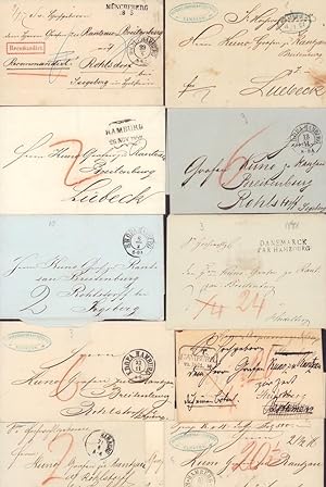 Elf handadressierte Briefumschläge an Kuno, Grafen zu Rantzau-Breitenburg. (sämtlich ohne Inhalt!).